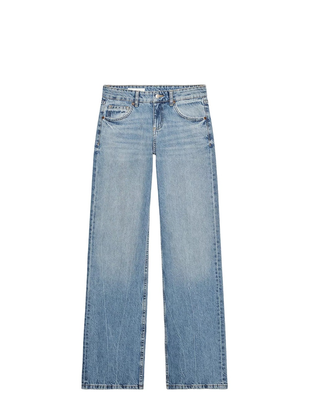 Zara TRF Wide leg low rise jeans